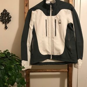 Sierra Design White Grey Rain Jacket Size Small